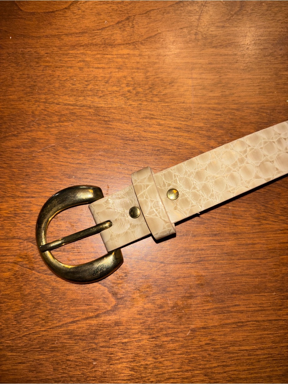 Vintage croc embossed belt